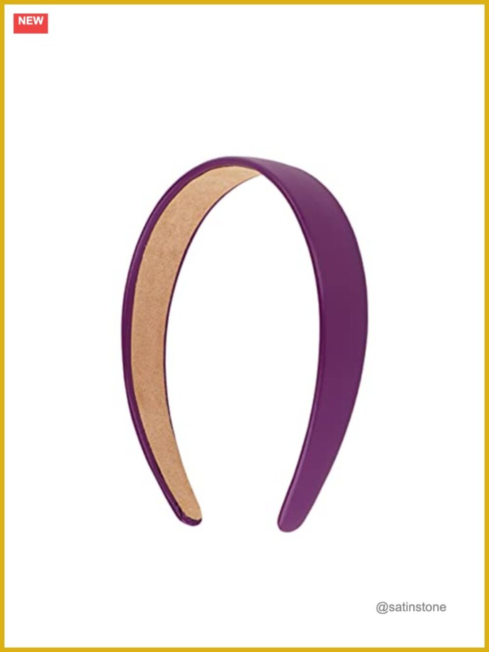 1 Inch Vegan Leather Headband Non-Slip No Teeth Hair Accessory